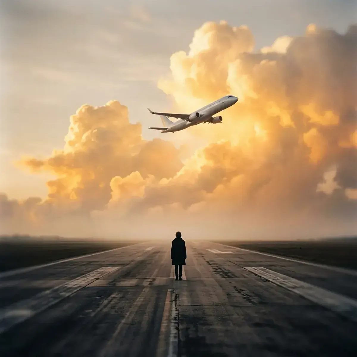 Dreamlike scene representing Airplane