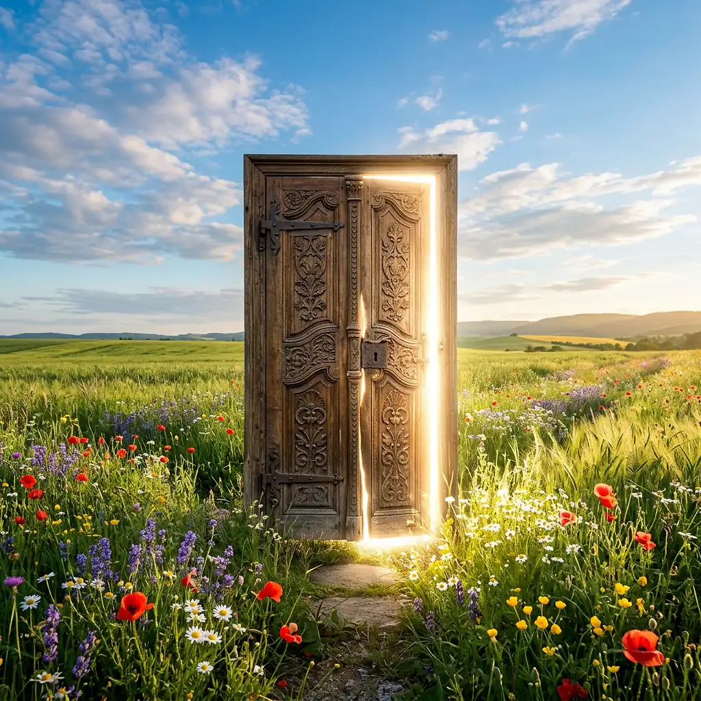 Dreamlike scene representing Door
