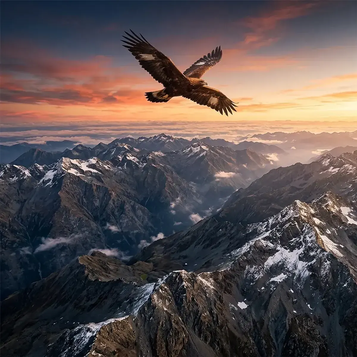 Dreamlike scene representing Eagle