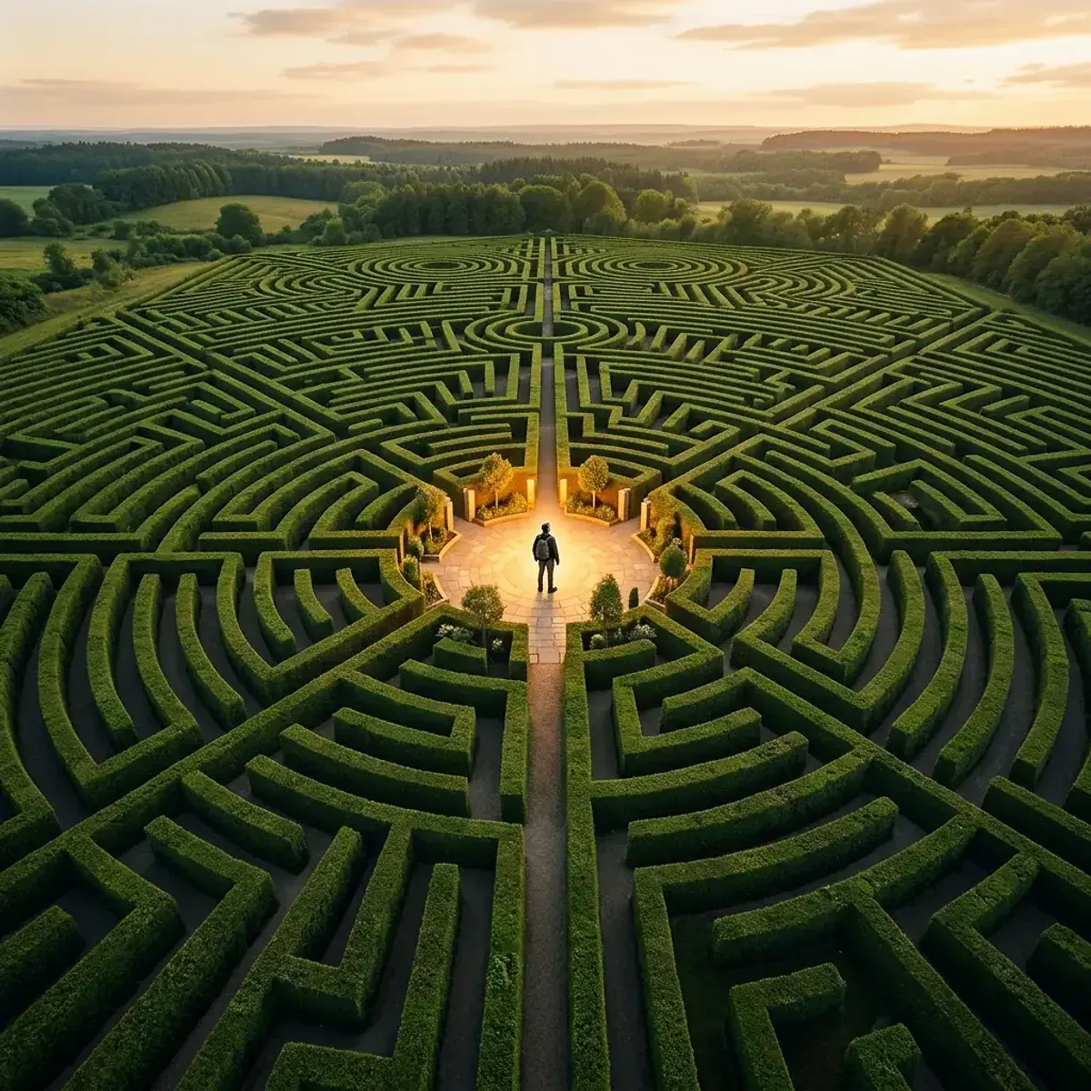 Dreamlike scene representing Maze