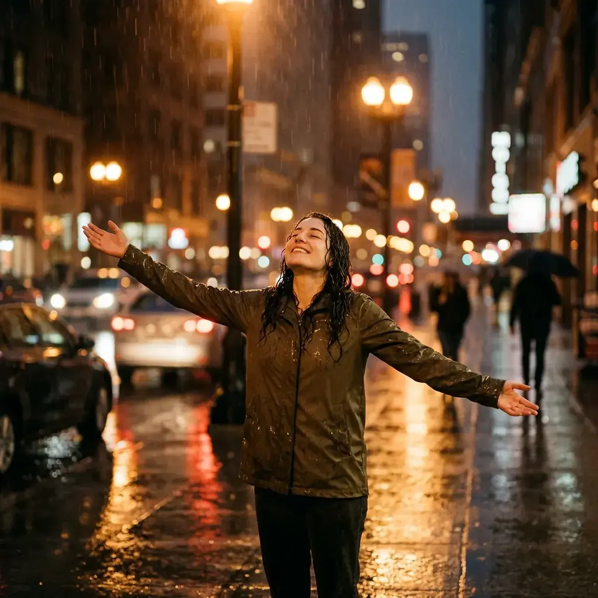 Dreamlike scene representing Rain