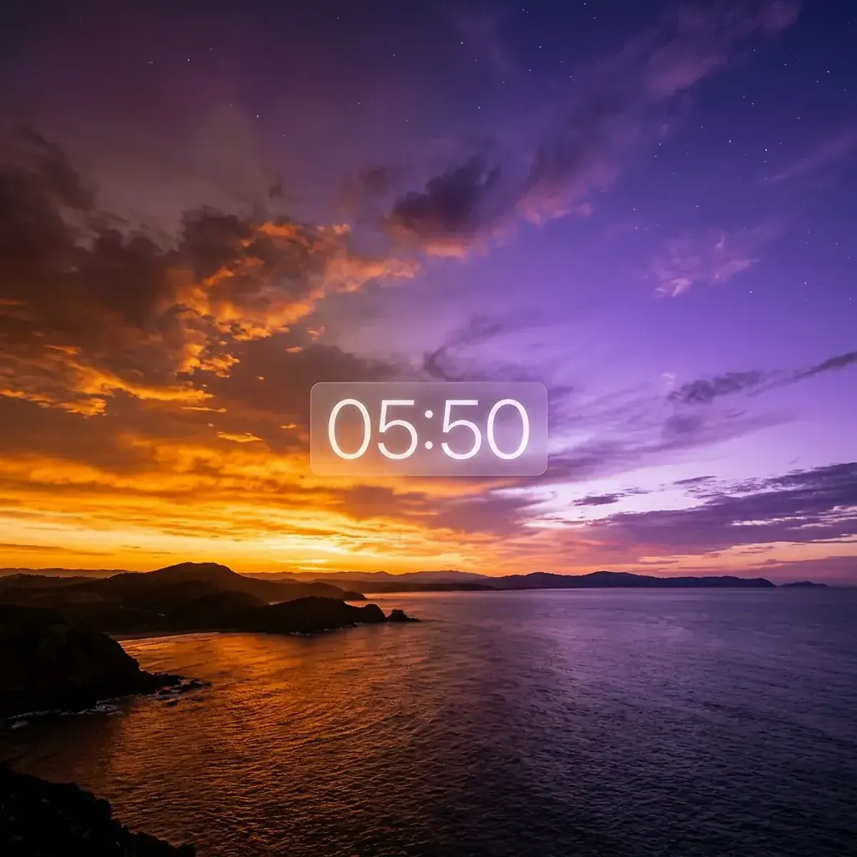 Mystical scene representing mirror hour 05:50