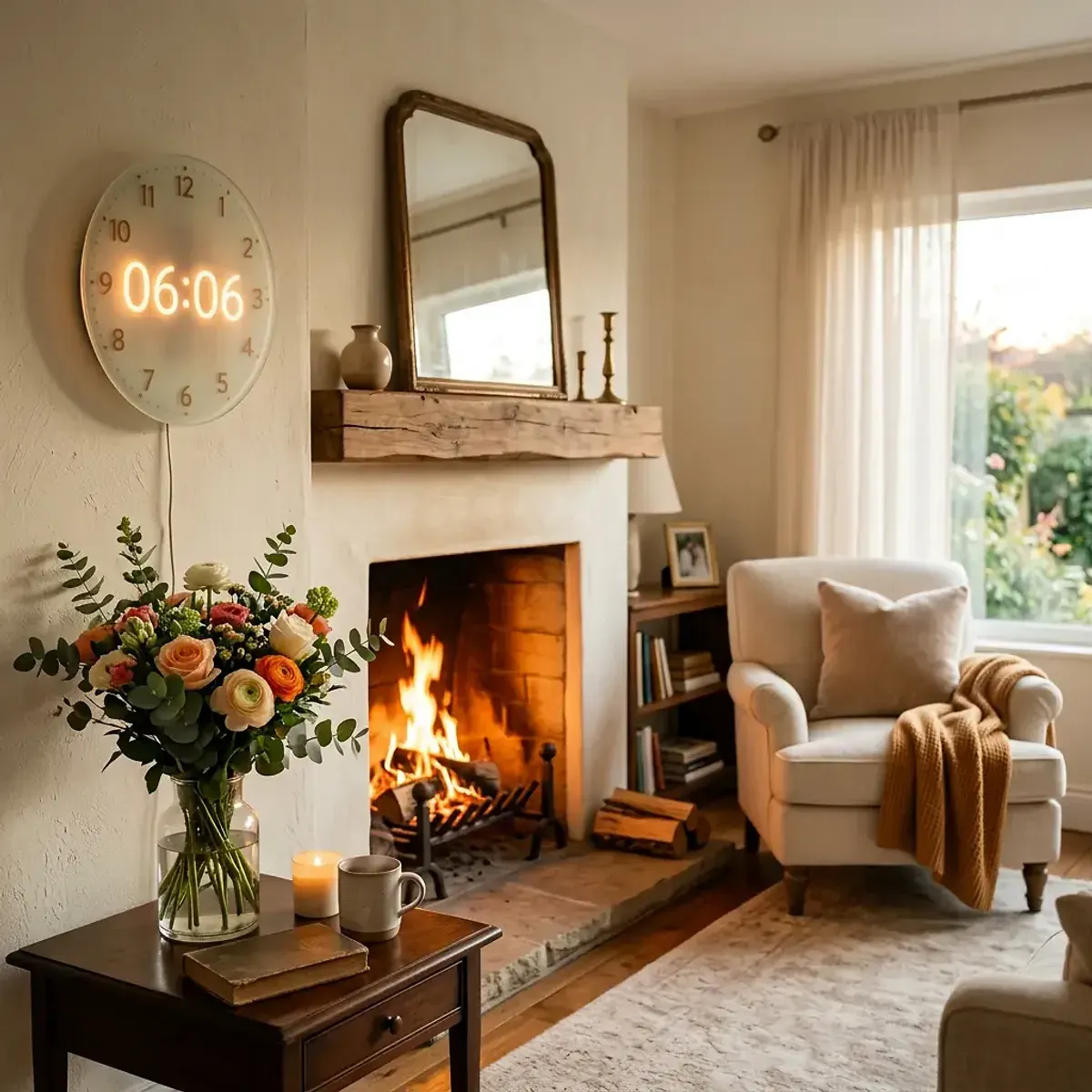 Mystical scene representing mirror hour 06:06