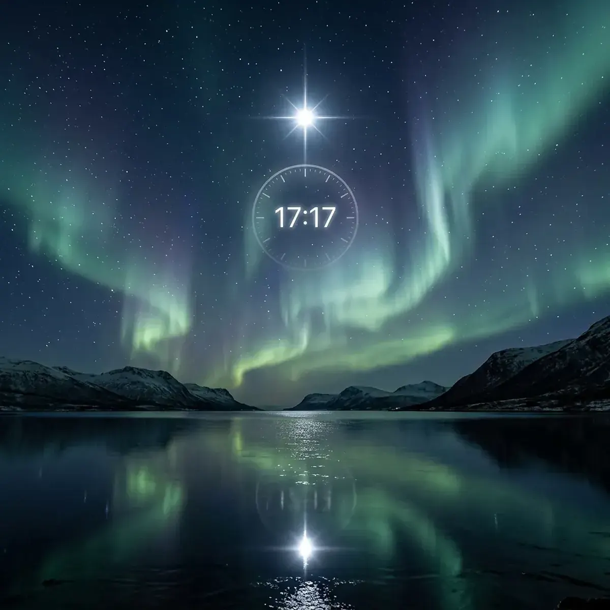 Mystical scene representing mirror hour 17:17