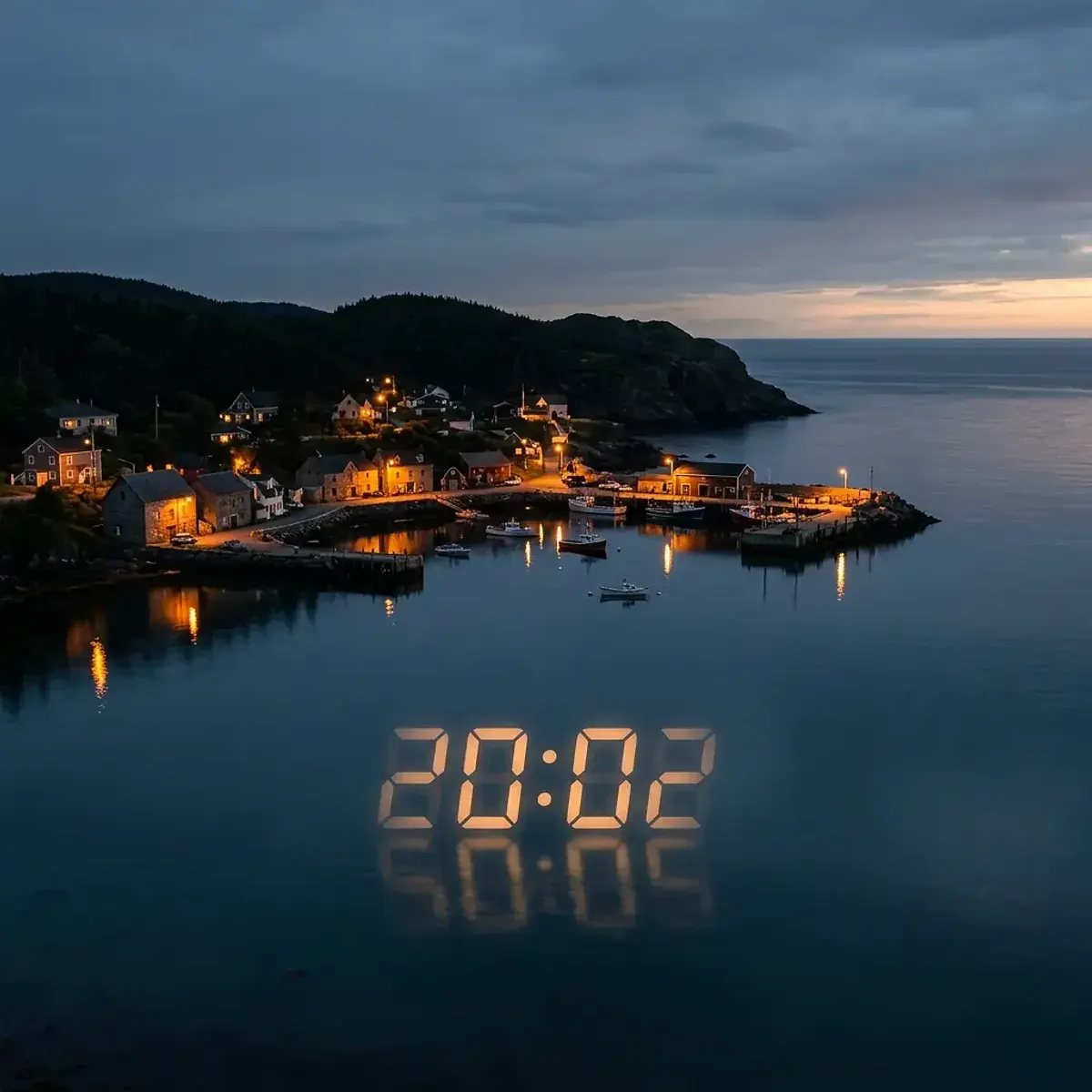 Mystical scene representing mirror hour 20:02