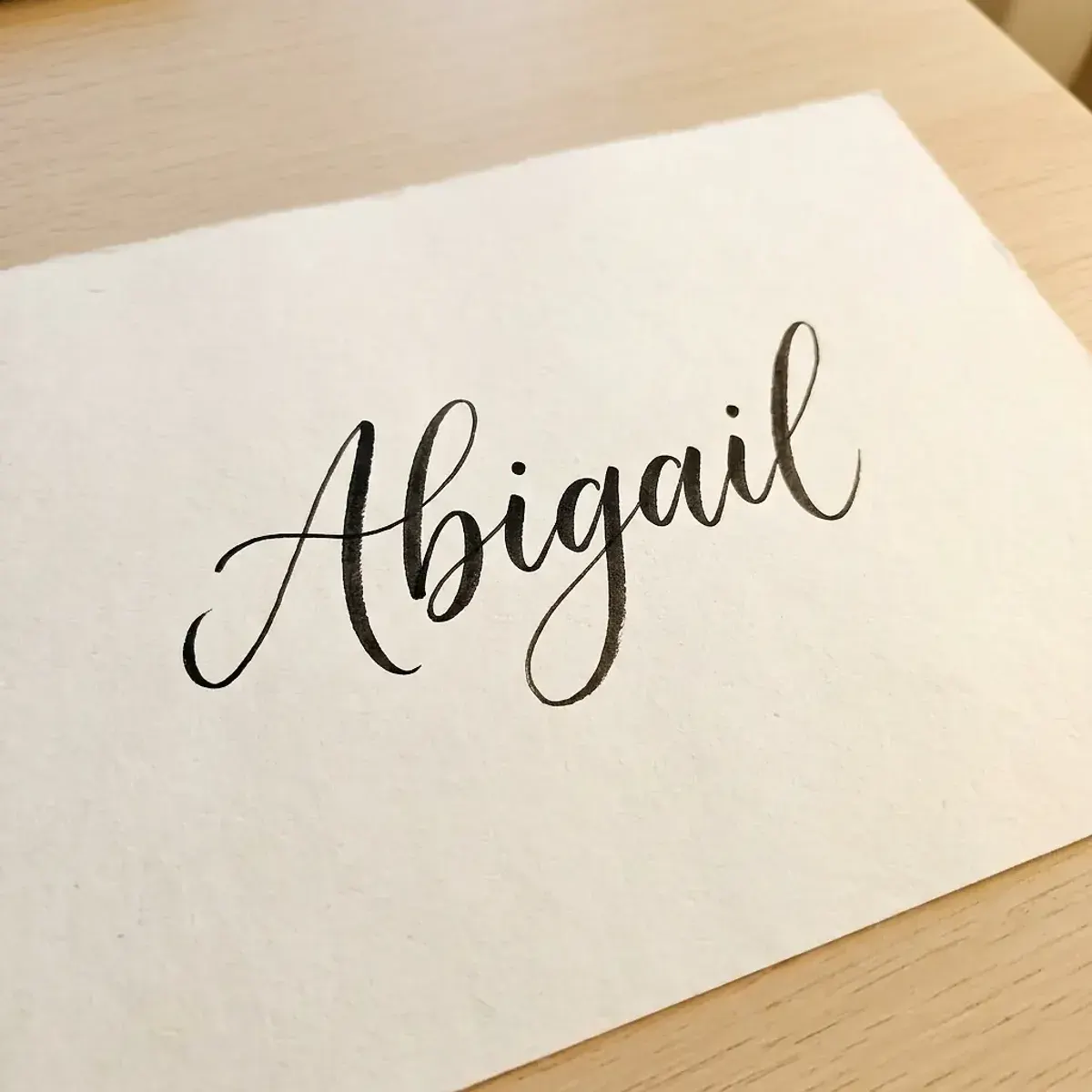 The name Abigail in elegant calligraphy