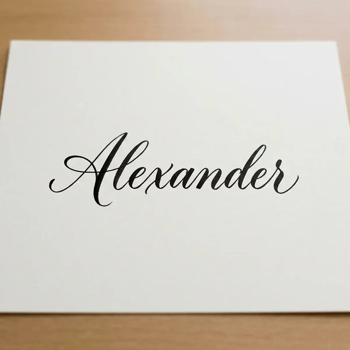 The name Alexander in elegant calligraphy