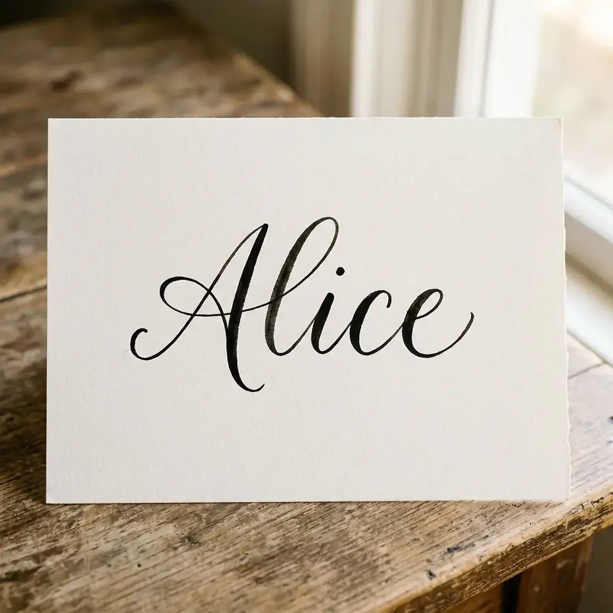 Le prénom Alice en calligraphie