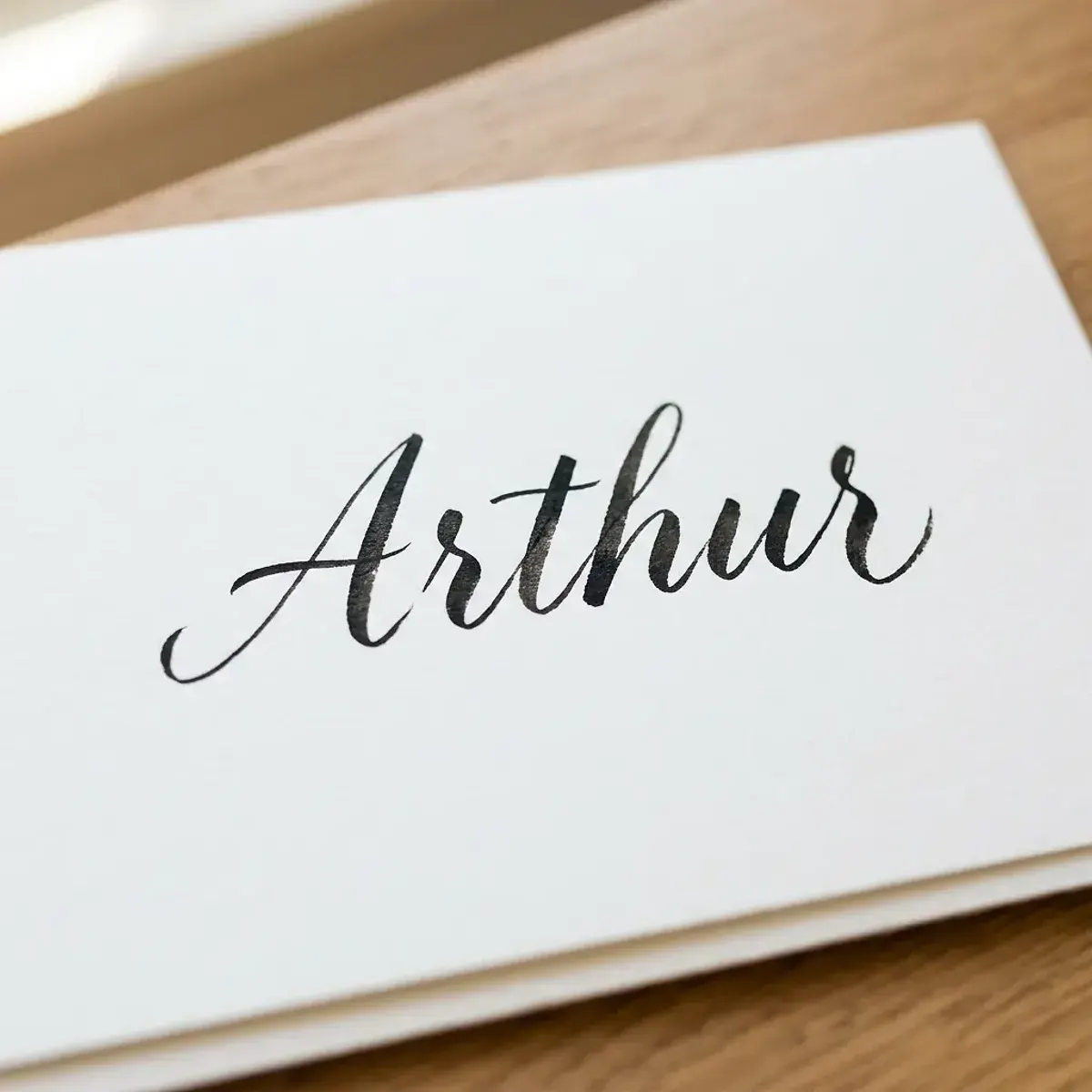 Le prénom Arthur en calligraphie
