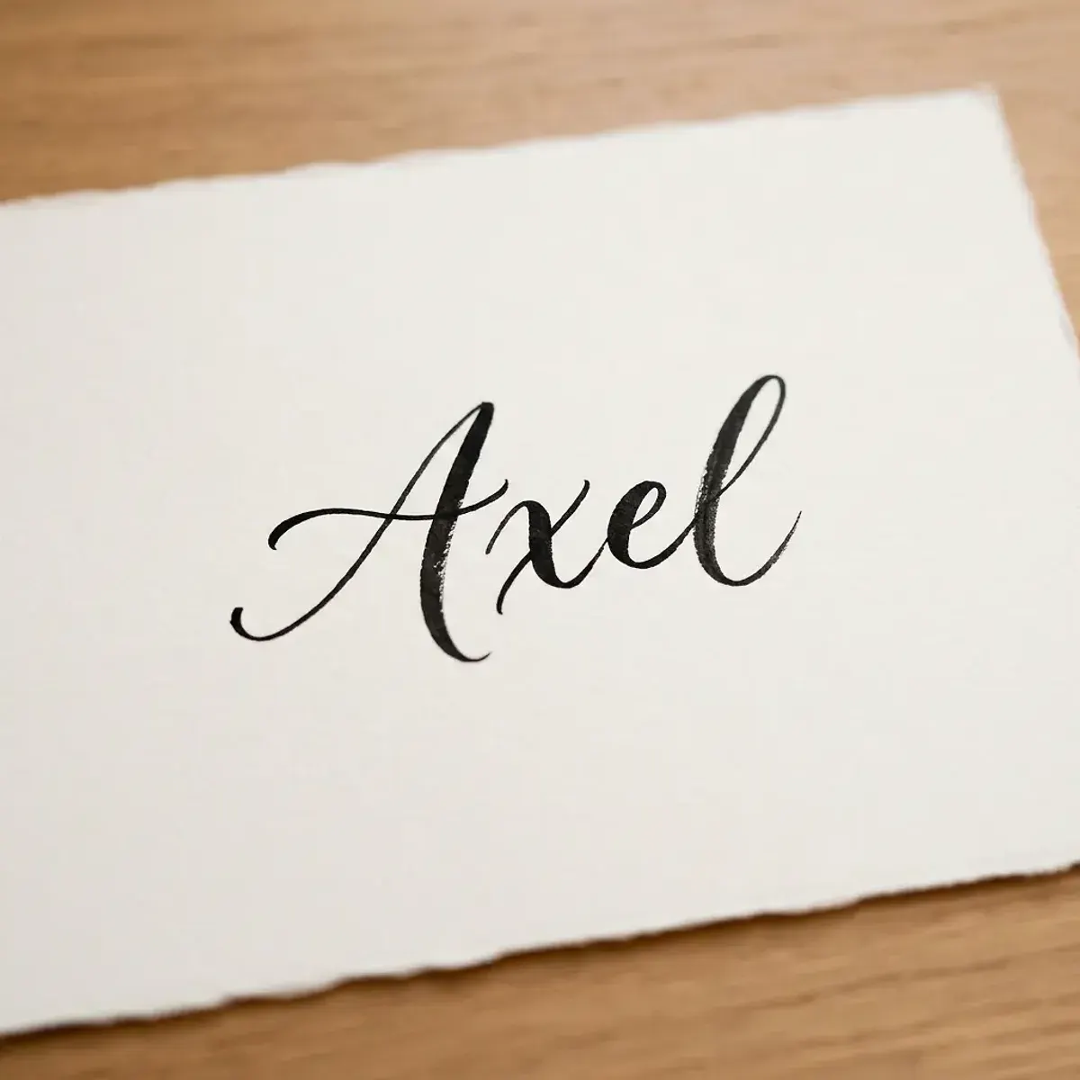 Le prénom Axel en calligraphie