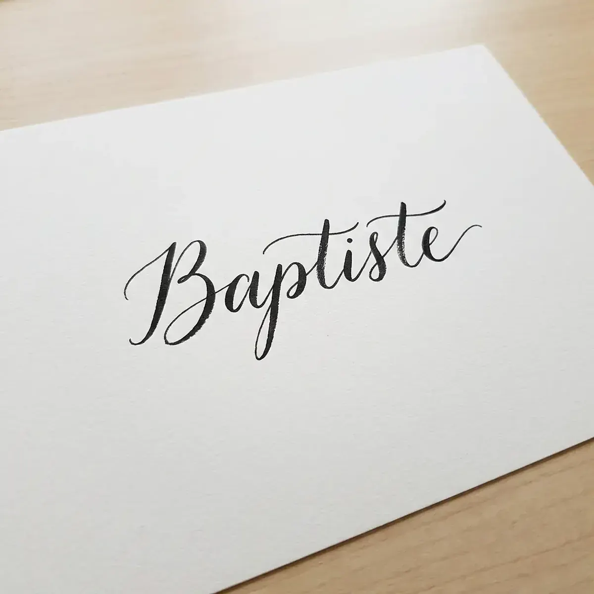 Le prénom Baptiste en calligraphie