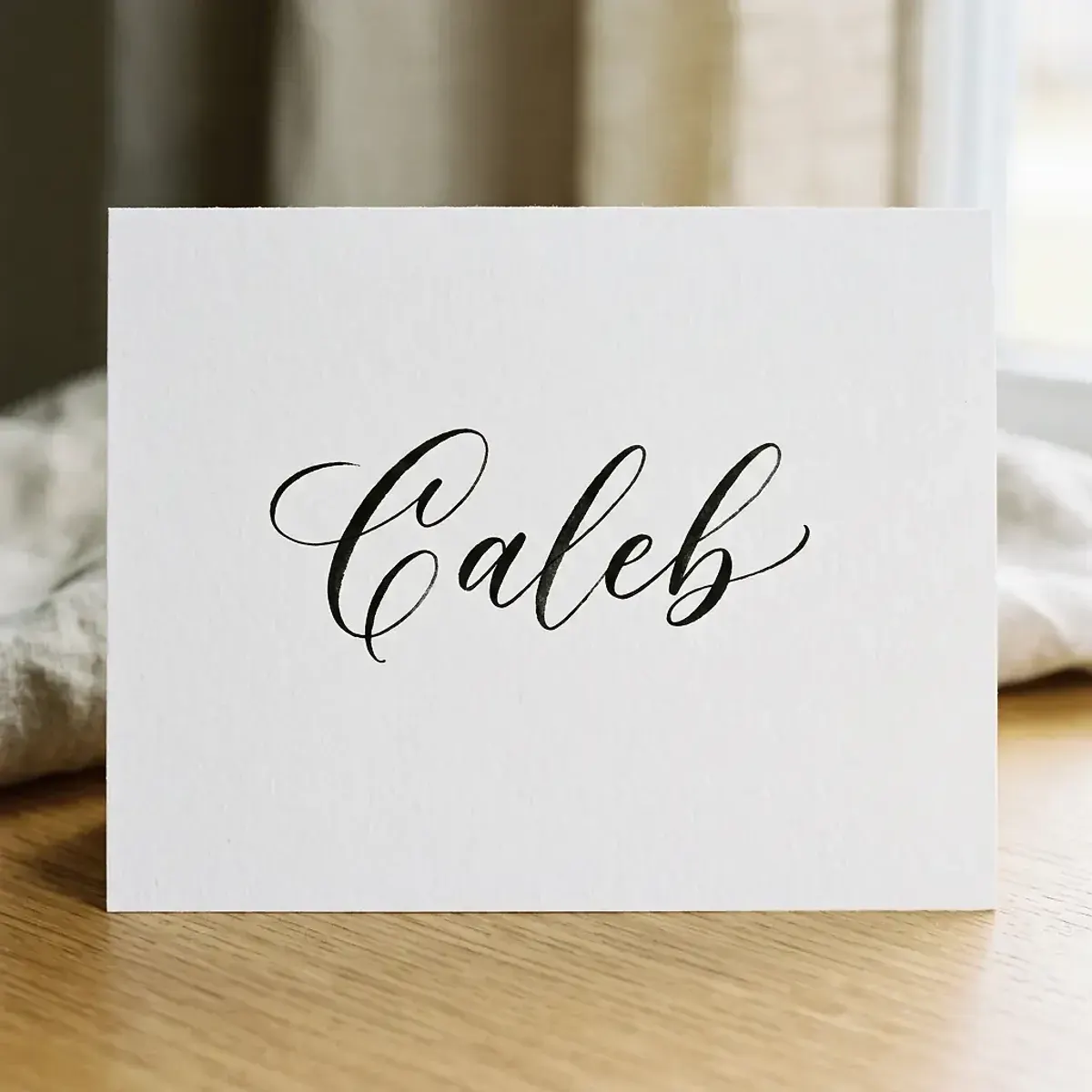 The name Caleb in elegant calligraphy