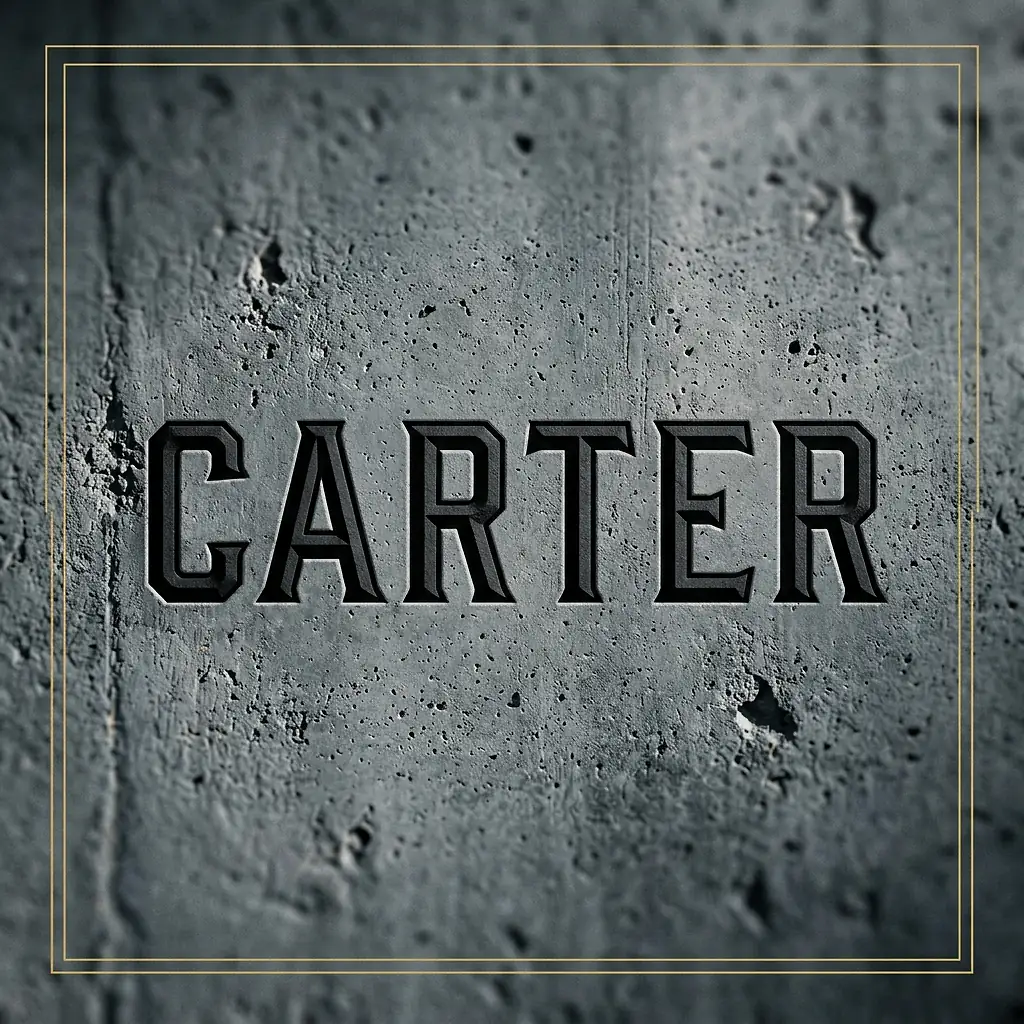 The name Carter in elegant calligraphy
