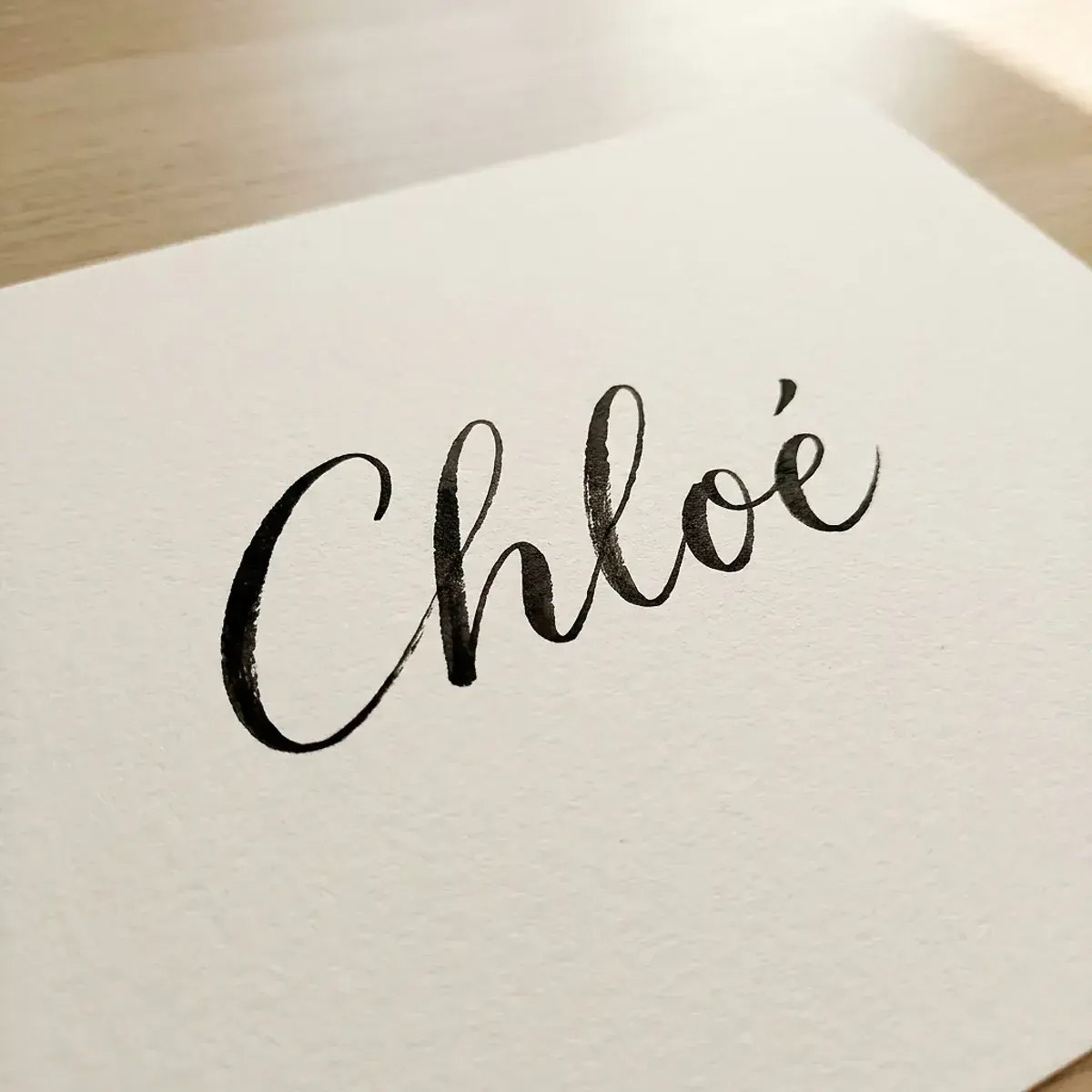 Le prénom Chloé en calligraphie