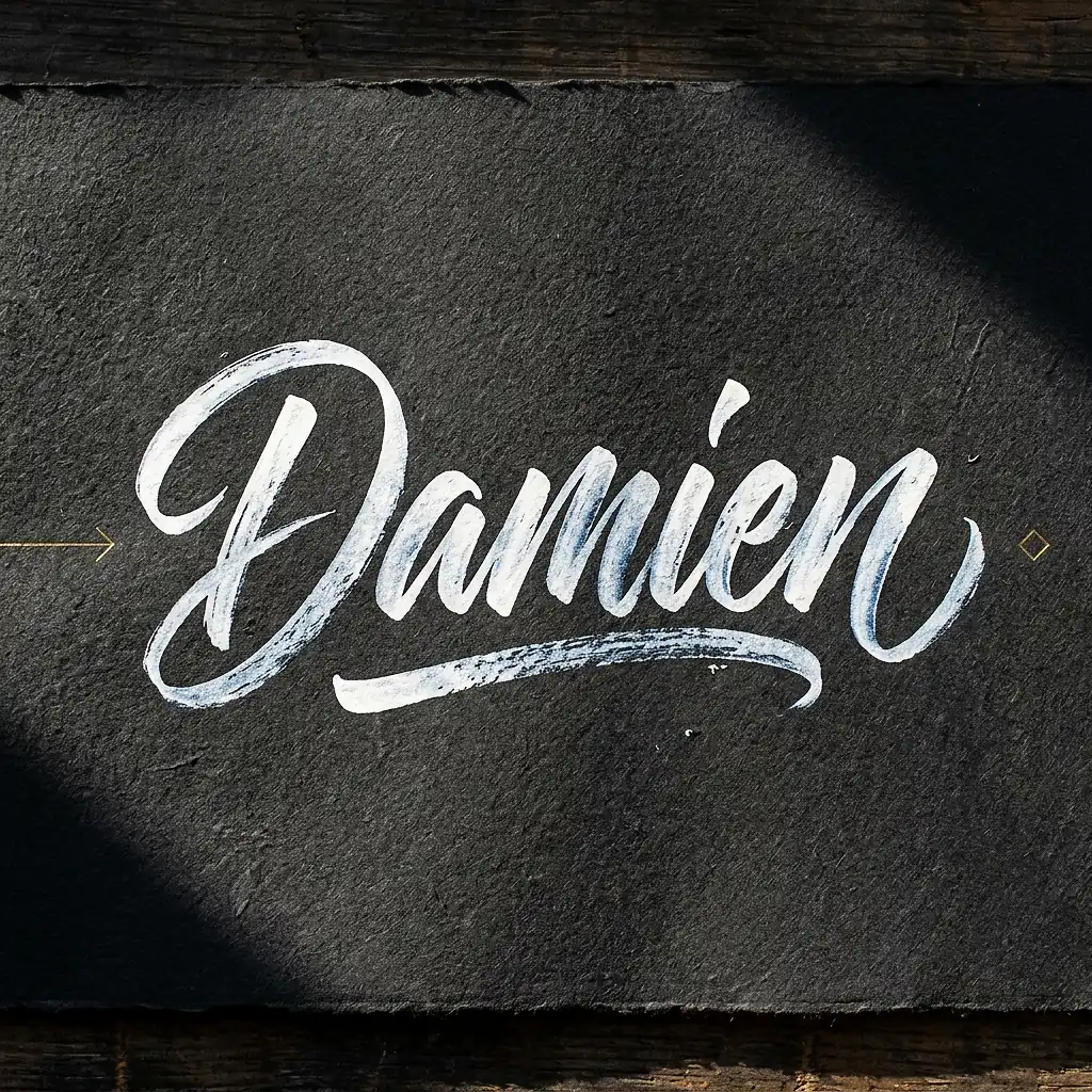 Le prénom Damien en calligraphie élégante
