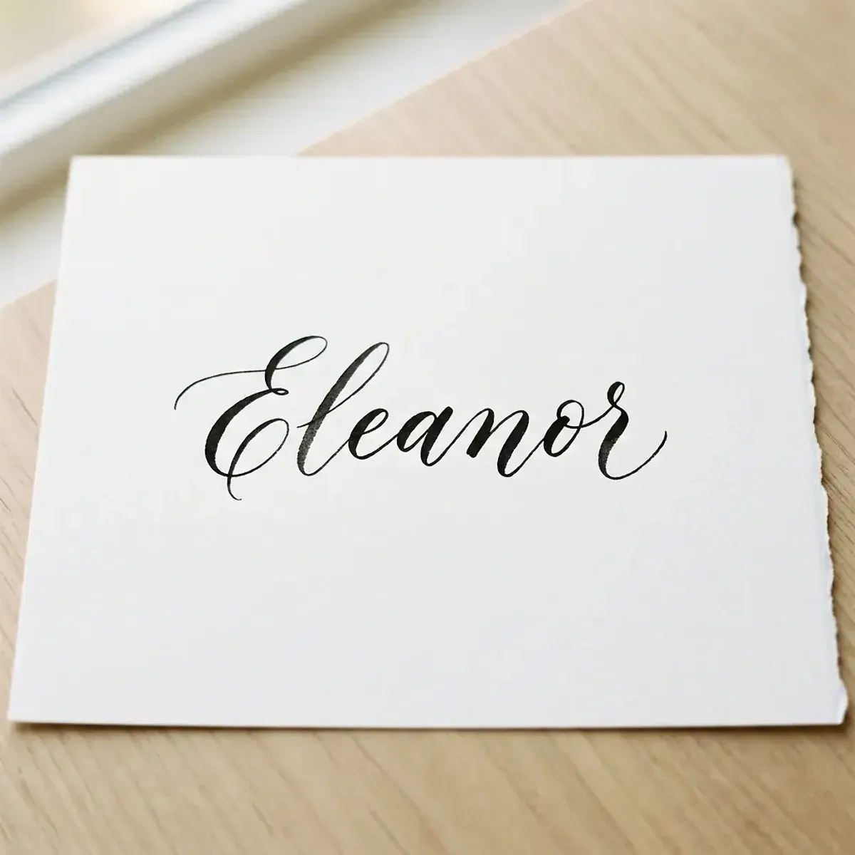 The name Eleanor in elegant calligraphy