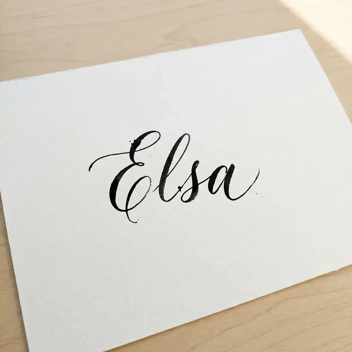 Le prénom Elsa en calligraphie