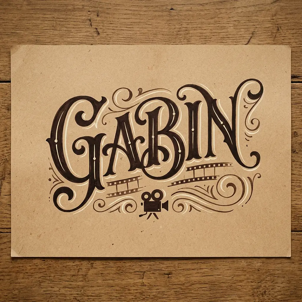 Le prénom Gabin en calligraphie élégante