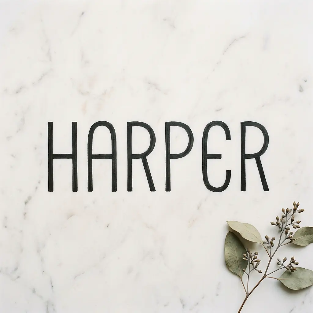 The name Harper in elegant calligraphy