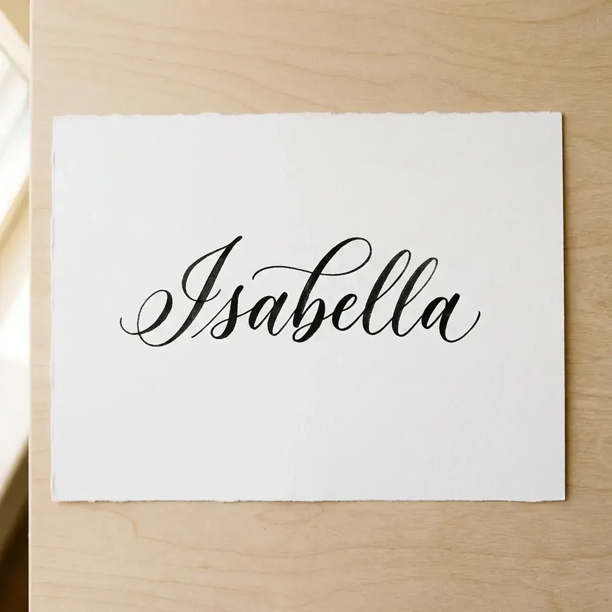 The name Isabella in elegant calligraphy