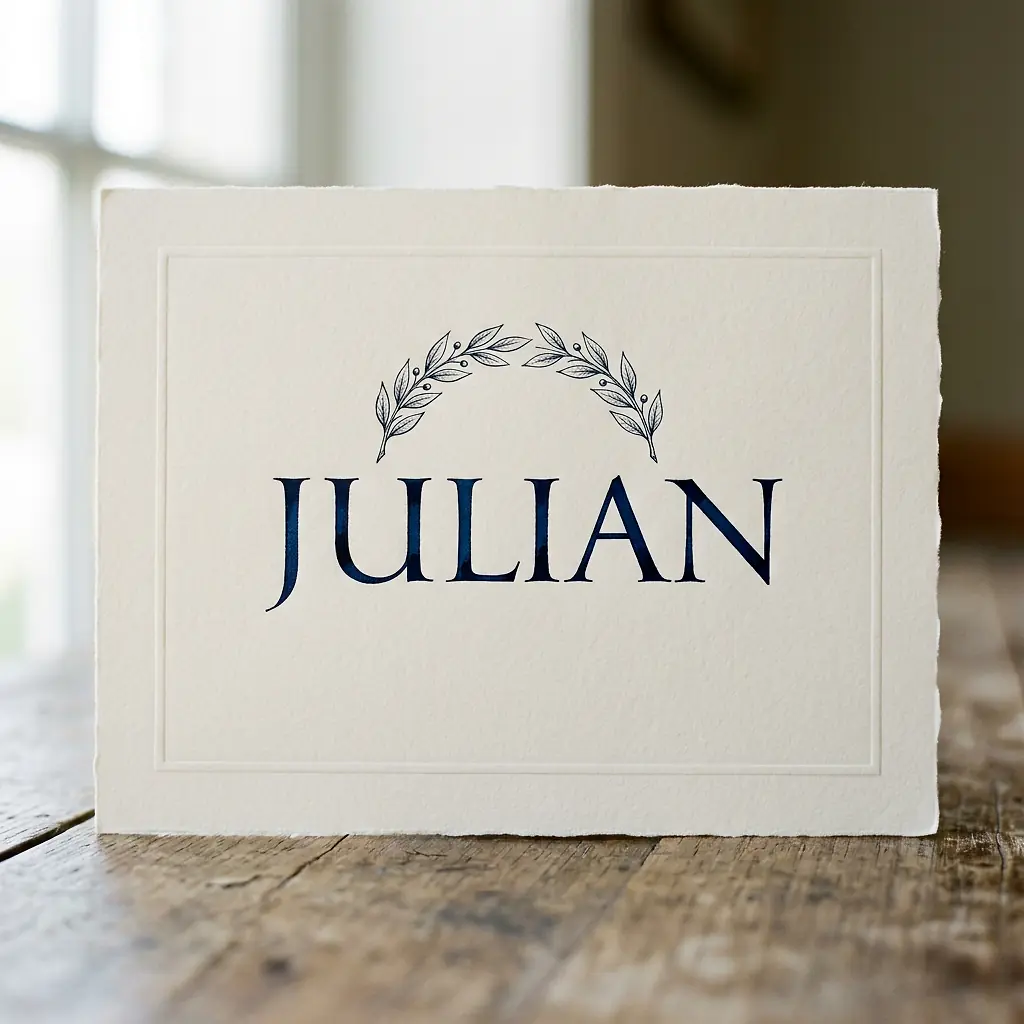 The name Julian in elegant calligraphy