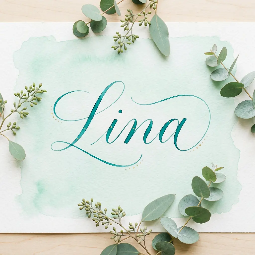 Le prénom Lina en calligraphie élégante
