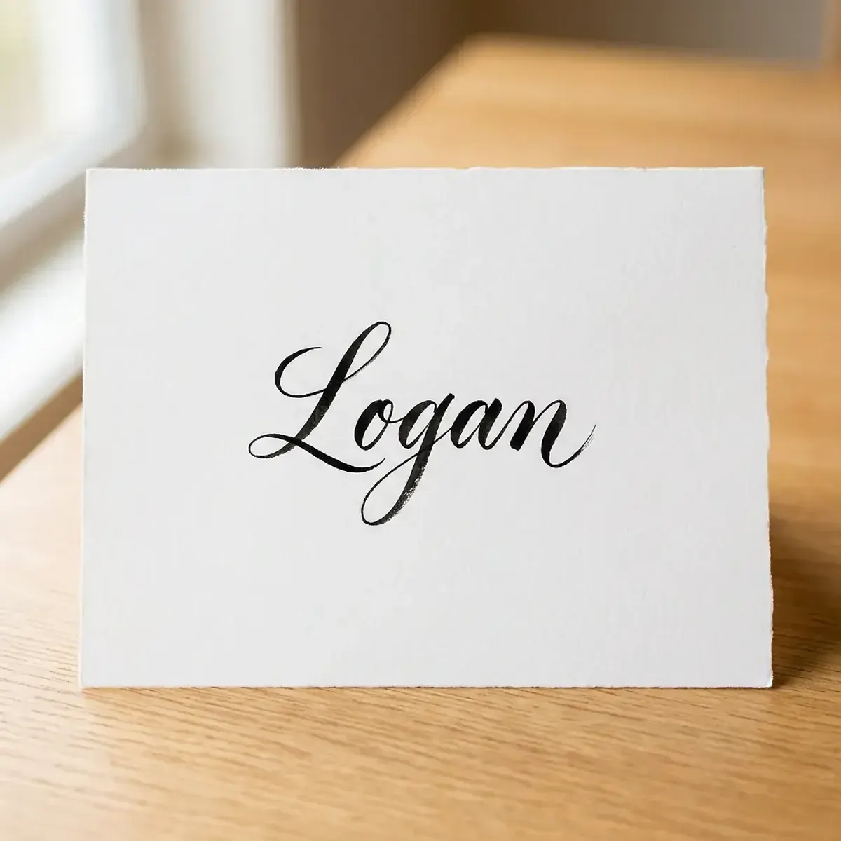 The name Logan in elegant calligraphy