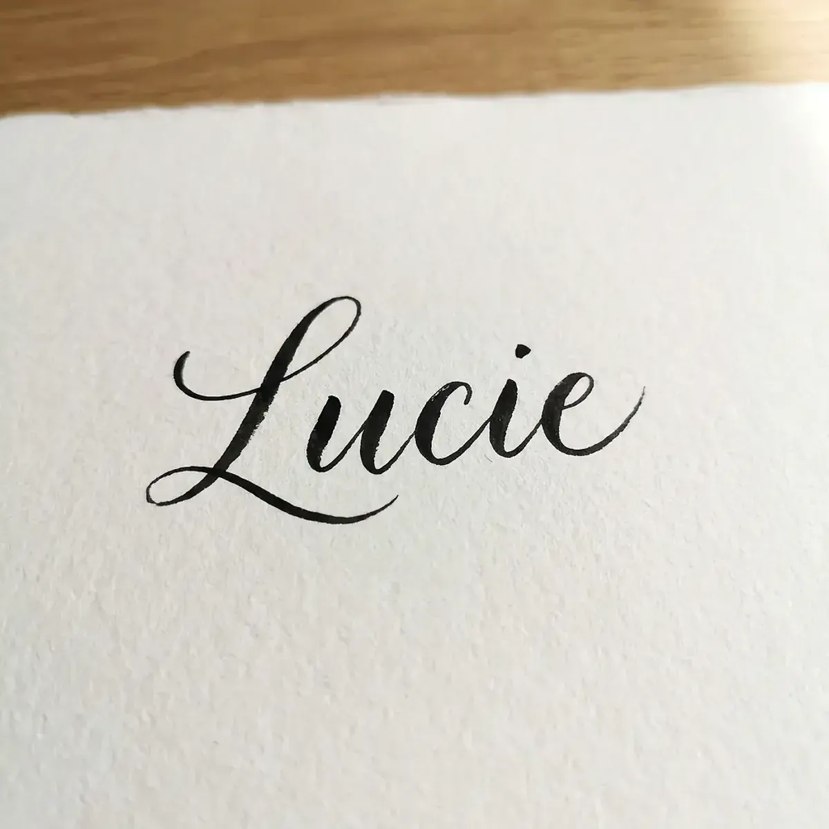 Le prénom Lucie en calligraphie