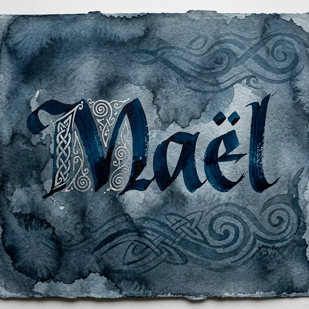 Le prénom Maël en calligraphie élégante