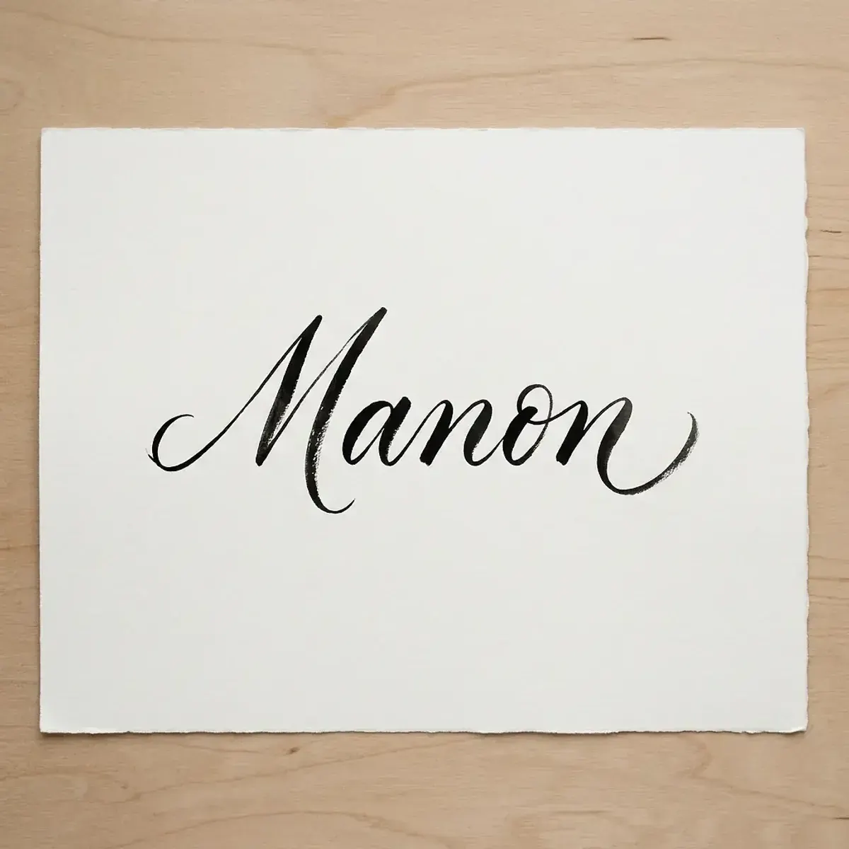 Le prénom Manon en calligraphie
