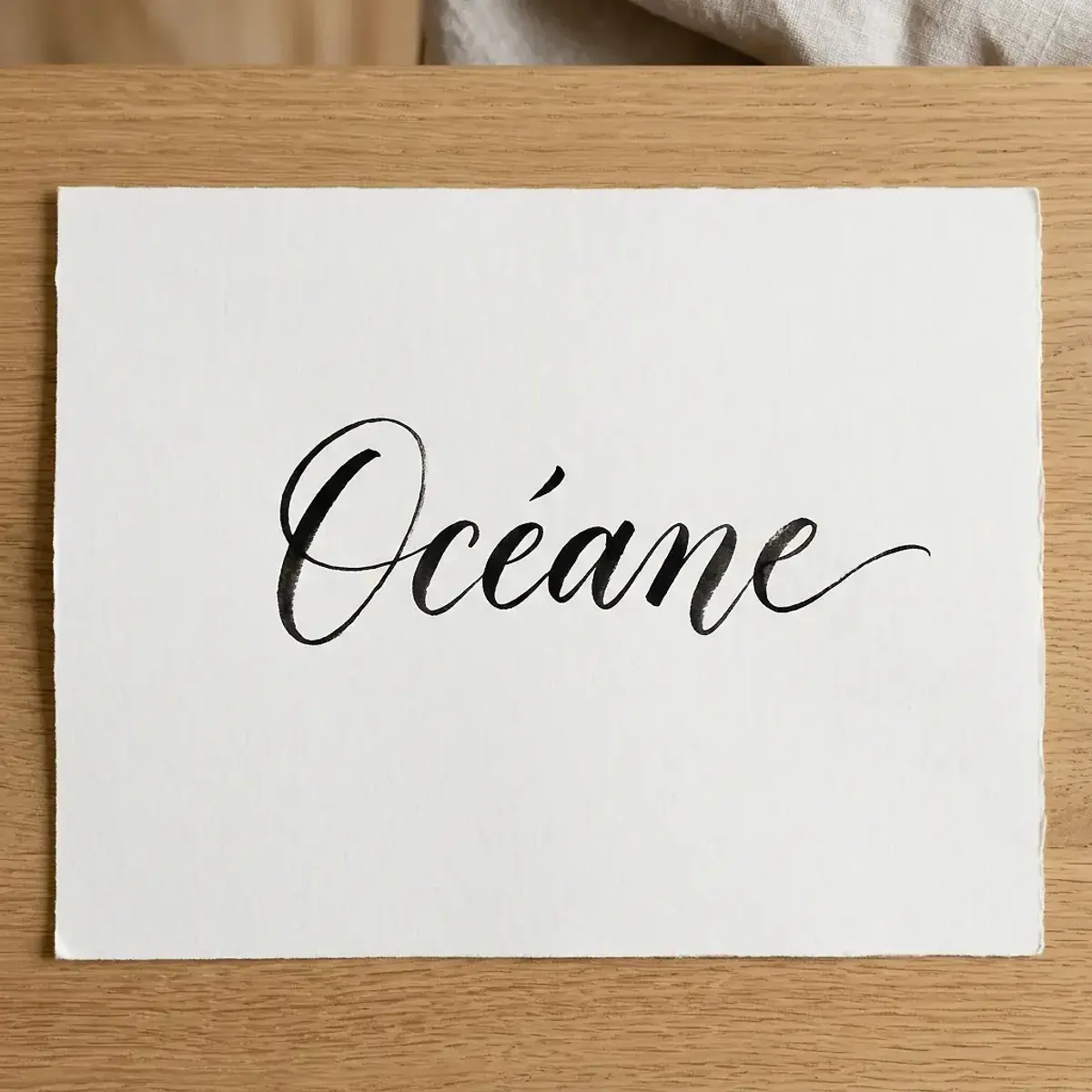 Le prénom Océane en calligraphie
