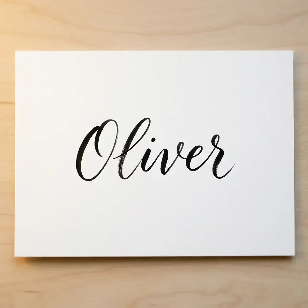 The name Oliver in elegant calligraphy