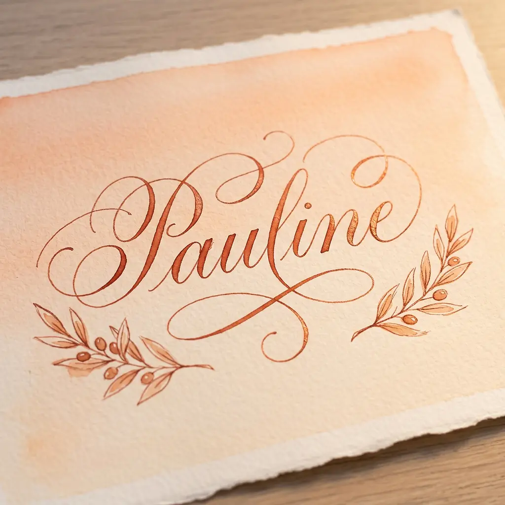 Le prénom Pauline en calligraphie élégante