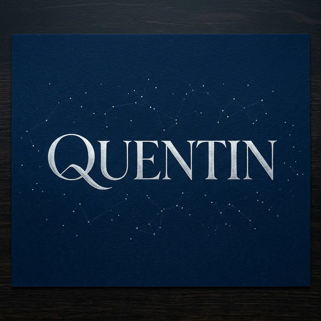 Le prénom Quentin en calligraphie élégante