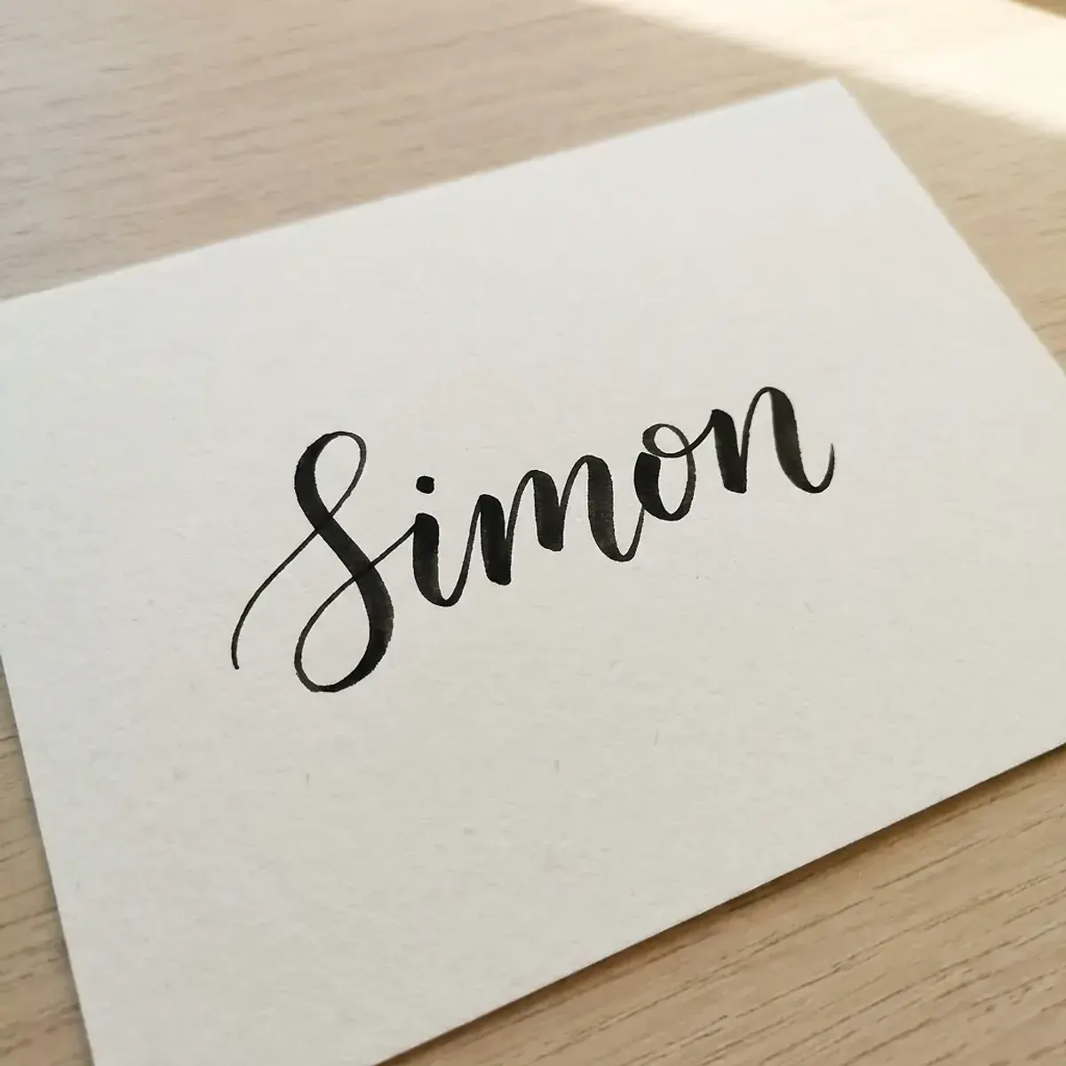 Le prénom Simon en calligraphie