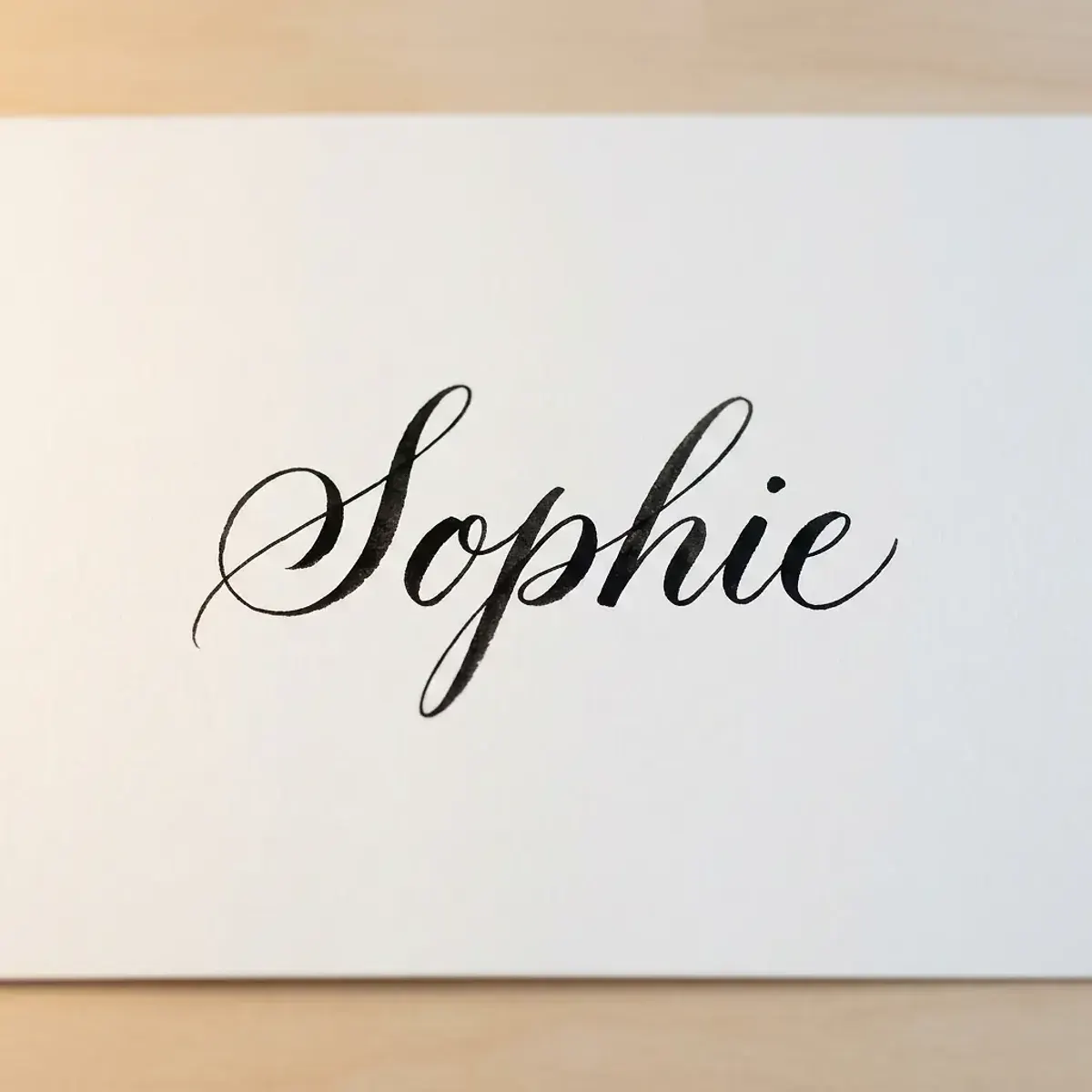 Le prénom Sophie en calligraphie