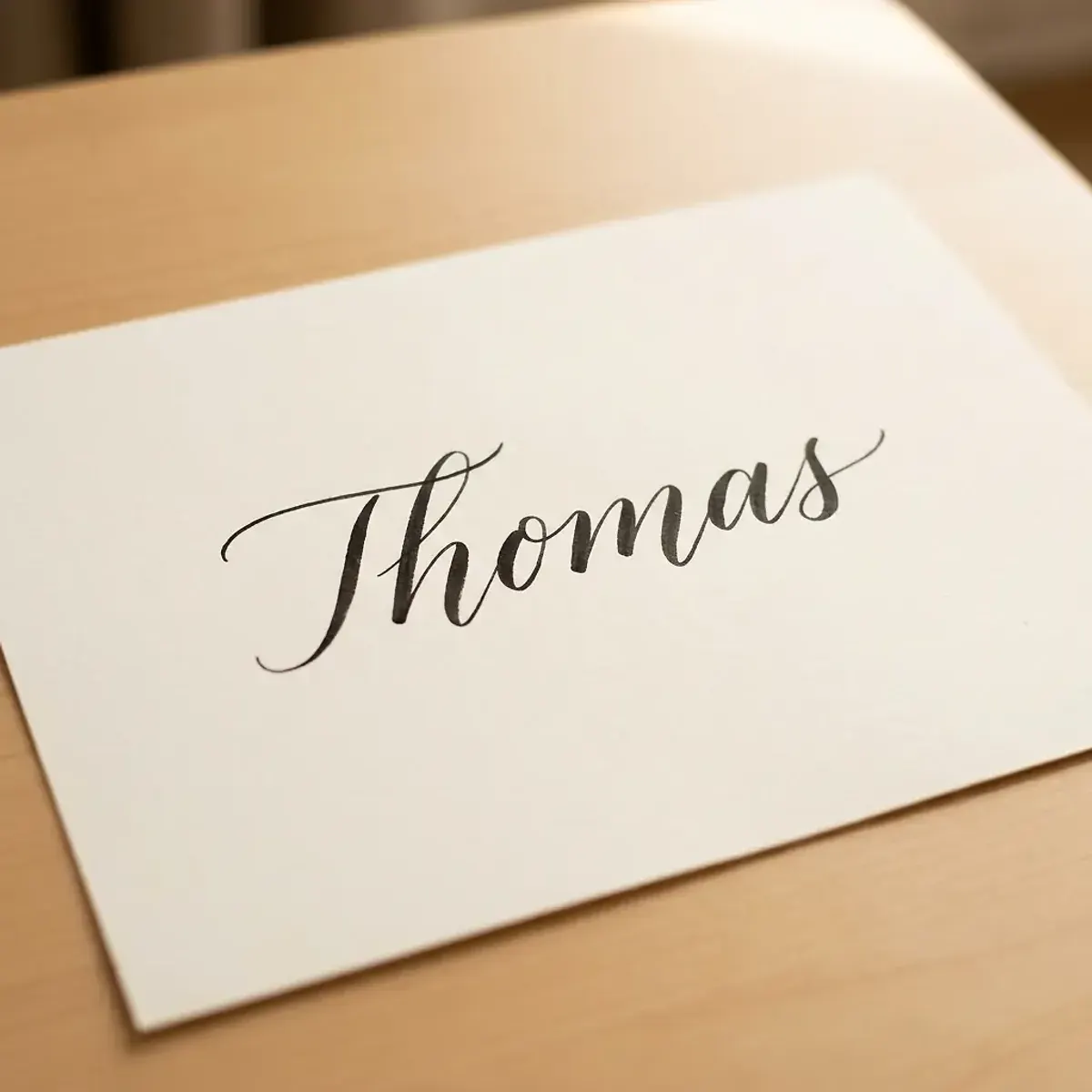 Le prénom Thomas en calligraphie