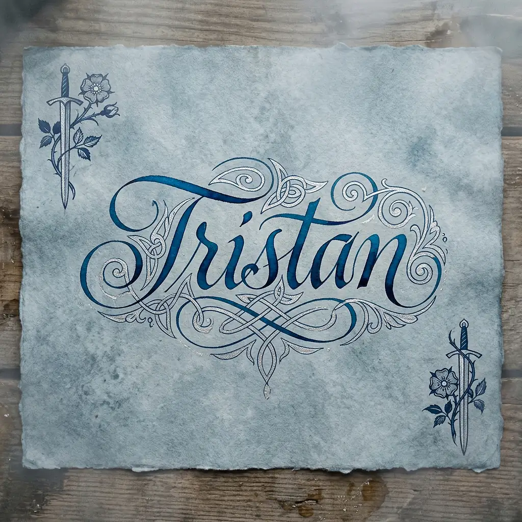 Le prénom Tristan en calligraphie élégante