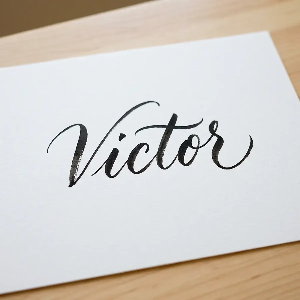 Le prénom Victor en calligraphie