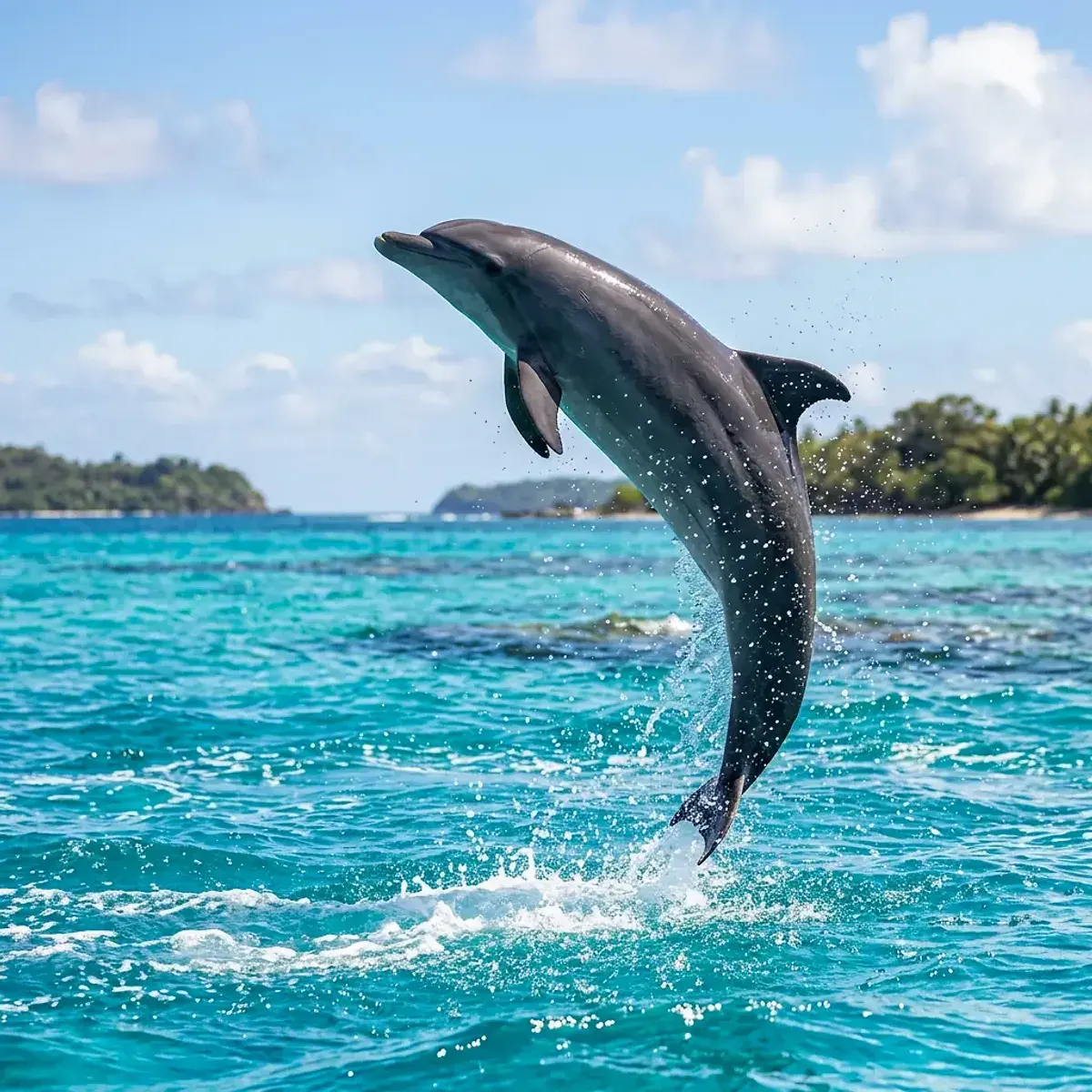 Dolphin in its natural habitat, wildlife photography