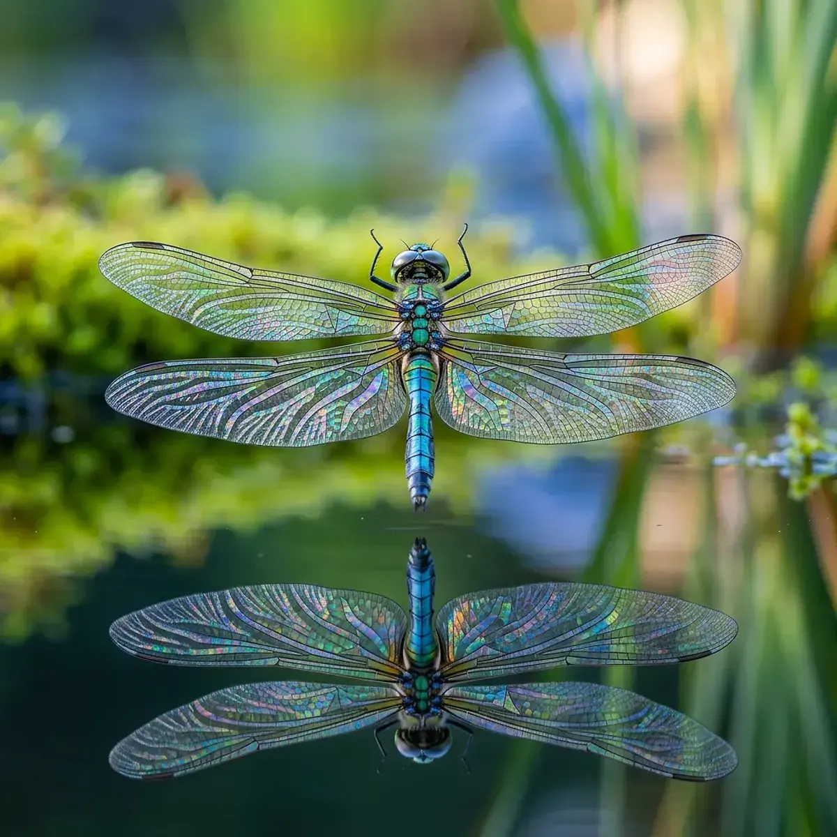 Dragonfly in its natural habitat, wildlife photography