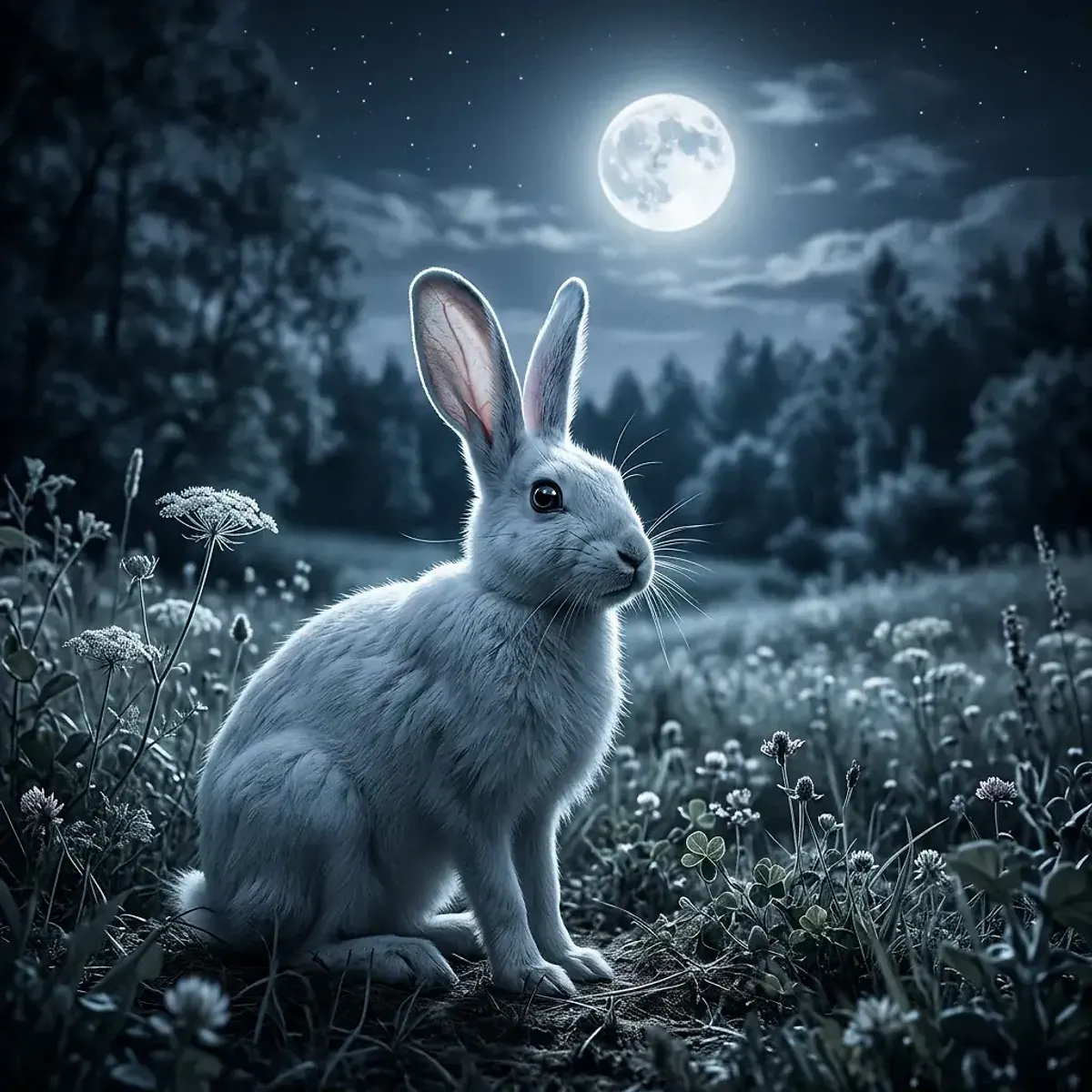 Rabbit in its natural habitat, wildlife photography