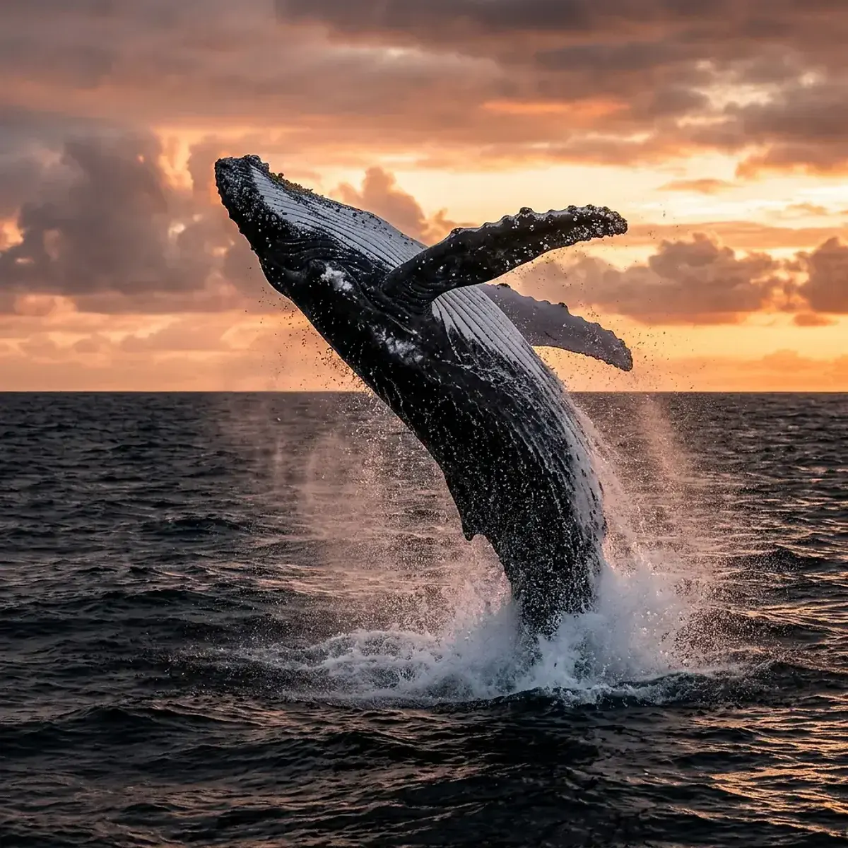 Whale in its natural habitat, wildlife photography