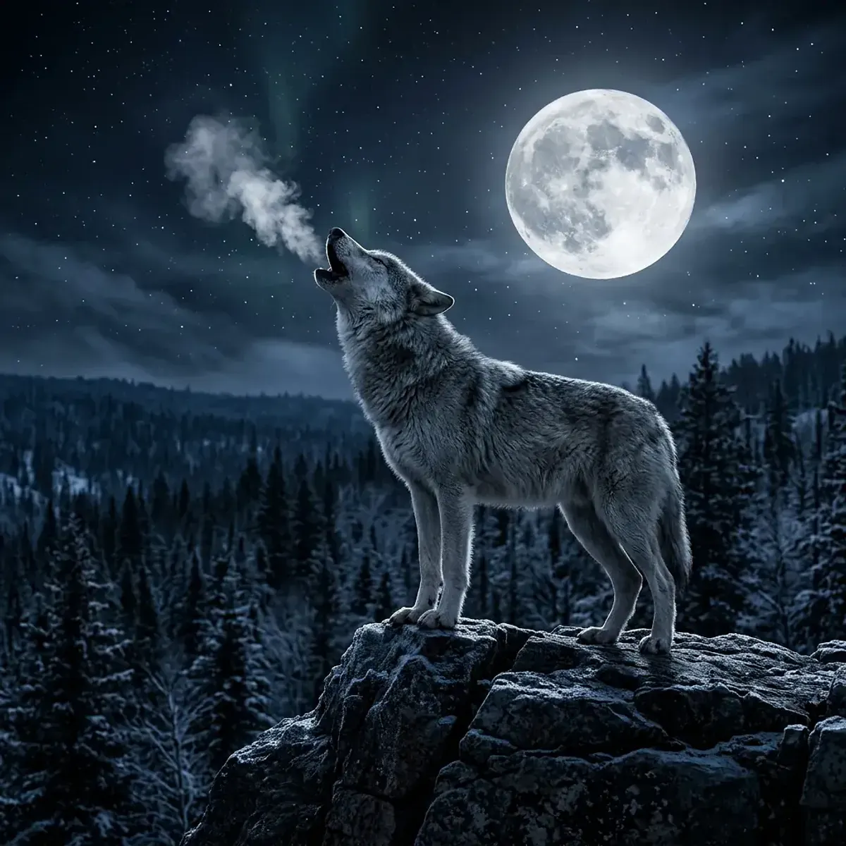Wolf in its natural habitat, wildlife photography